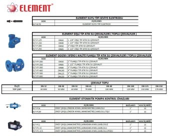 Element ELT-6C     2-11 Bar Tahliyeli   Monofaze Basınç Şalteri