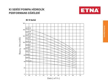 Etna KI 12/7-55  7.5Hp 380V Komple Paslanmaz Çelik Dik Milli Çok Kademeli Kompakt Yapılı İnline Bağlantılı Santrifüj Pompa -2900 d/dk(Aisi 304)