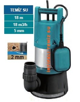 Momentum PQL-1100V 1100W-220V Paslanmaz Gövdeli İrfalı Temiz Su Drenaj Pompa