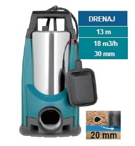 Momentum PLS-1100SW 1100W-220V Paslanmaz Gövdeli Drenaj Pompa