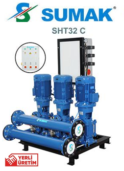 Sumak SHT32/2C 4Kw 380v Üç Pompalı Düşey Milli Kademeli Hidrofor