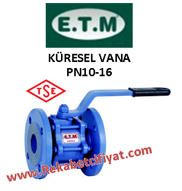 ETM DN65 PN10-16 Yusal Tam Geçiş Küresel Vana