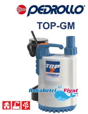 PEDROLLO TOP 4 - GM 1Hp 220V Gizli Flatörlü Drenaj Dalgıç Pompa