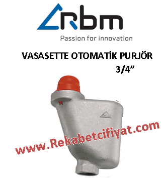 RBM 3/4'' Vasasette OtomatİK Hava Purjör ( Otomatik Hava Tahliye)