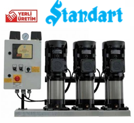 Standart TH 3xSBT-V 100/4 5.5hp 380v Üç Pompalı Paket Hidrofor