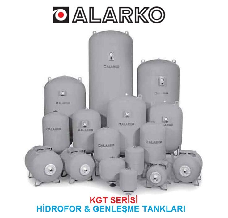 Alarko KGT 50Y  50 Litre 10 Bar Yatık Kapalı Tip Hidrofor ve Genleşme Tankı