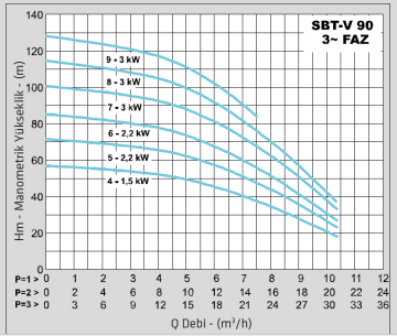 Standart TH 3xSBT-V 80/9 1.5hp 380v Üç Pompalı Paket Hidrofor