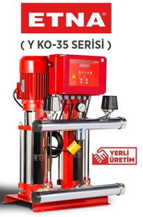 Etna Y2 KO 35/3-55 7.5hp 380v İki Pompalı Elektrikli Alarm Kitli Yangın Hİdroforu