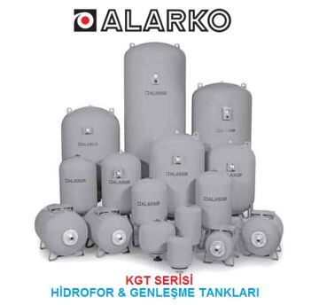 Alarko KGT 80Y  80 Litre 10 Bar Yatık Kapalı Tip Hidrofor ve Genleşme Tankı