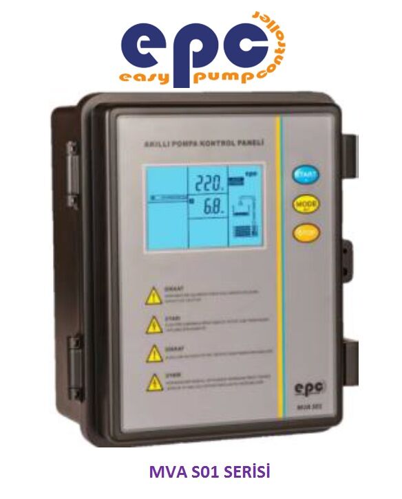 EPC MVA S01 SERİSİ -IP 65- 0,37-2,2 KW (0,5 HP-3 HP) MONOFAZE 220V-50 HZ TEK POMPALI PANO - AKILLI KONTROL ÜNİTESİ (Dalgıç pompa, hidrofor ve drenaj pompalarında kullanım.)