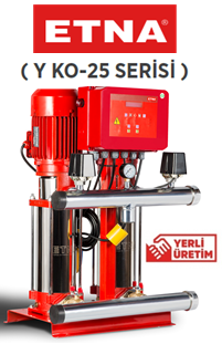 Etna Y2 KO 25/4-40 5.5hp 380v İki Pompalı Elektrikli Alarm Kitli Yangın Hİdroforu