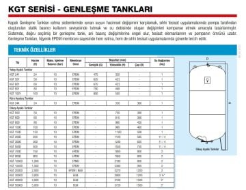 Alarko KGT 1500D  1500 Litre 10 Bar Dikey Kapalı Tip Hidrofor ve Genleşme Tankı