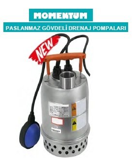 Momentum PDN10-9/0.25 0.37Hp 220V Paslanmaz Gövdeli Drenaj Dalgıç Pompa