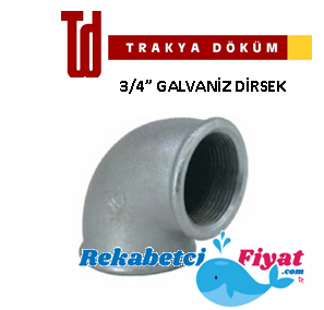 TRAKYA DÖKÜM 3/4'' Galvaniz Dirsek