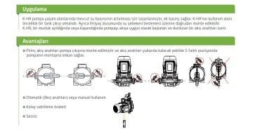 Dab K 30-15 HA   0.18W 220V  Güneş Enerji Pompası Mini Hidrofor - Akış Şalterli Basınçlandırma Pompası (Pompamat)