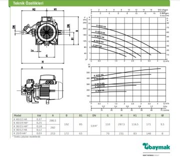 Dab K 30-15 HA   0.18W 220V  Güneş Enerji Pompası Mini Hidrofor - Akış Şalterli Basınçlandırma Pompası (Pompamat)