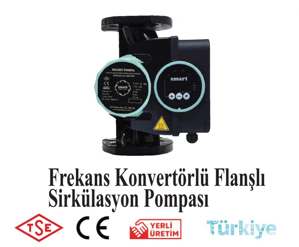 SMART  SPM 40/12 250 İNV  DN40  FREKANS KONTROLLÜ FLANŞLI SİRKÜLASYON POMPASI