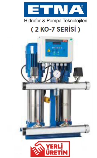 Etna 2 KO 7/6-11 1.5hp 380v İki Pompalı Çok Kademeli Paket Hidrofor