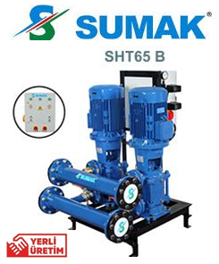 Sumak SHT65/3B 55Kw 380v İki Pompalı Düşey Milli Kademeli Hidrofor