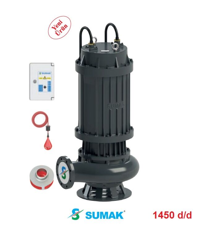 SUMAK SDTK 600/6 60HP 380V Döküm Gövdeli Ağır Tip Foseptik Dalgıç Pompa - 1450 d/d