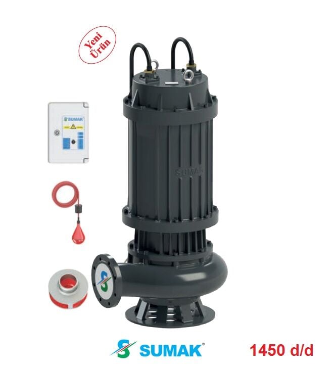 SUMAK SDTK 750/6 75HP 380V Döküm Gövdeli Ağır Tip Foseptik Dalgıç Pompa - 1450 d/d