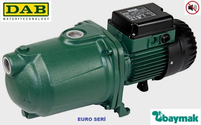 Dab EURO 40/50 T    0.75 kW  380V  Yatay Çok Kademeli Döküm Gövdeli Süper Sessiz Jet Pompa