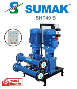 Sumak SHT40/2B 7.5Kw 380v İki Pompalı Düşey Milli Kademeli Hidrofor
