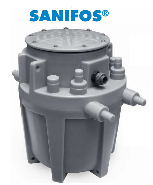 SANIHYDRO SANIFOS 280 1 GR S  Bıçaklı Tek Pompalı 280lt Hazneli FosePtik Tahliye Cİhazı - Monofaze 220V