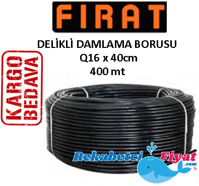 FIRAT Q16mm x 33cm Delikli Damlama Borusu ( 400mt )