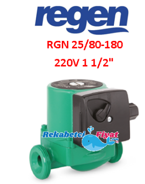 REGEN RGN 25-80/180 220V 1 1/2'' Dişli Üç Hızlı Sirkülasyon Pompası