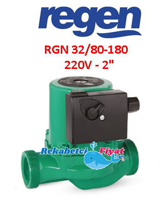 REGEN RGN 32-80/180 220V 2'' Dişli Üç Hızlı Sirkülasyon Pompası