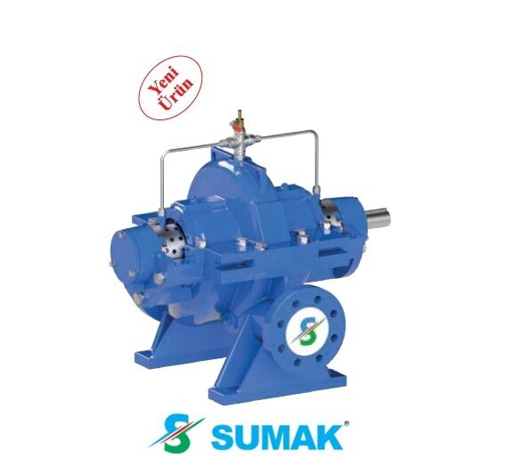 Sumak SMC270/80 45kW 380V Döküm Gövdeli Çift Emişli Yatay Santrifüj Pompa -2900 d/d