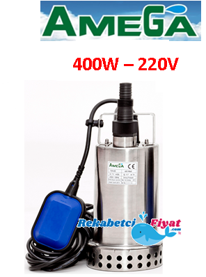 AMEGA TOX 400 400W 220V Paslanmaz Gövdeli Drenaj Dalgıç Pompa