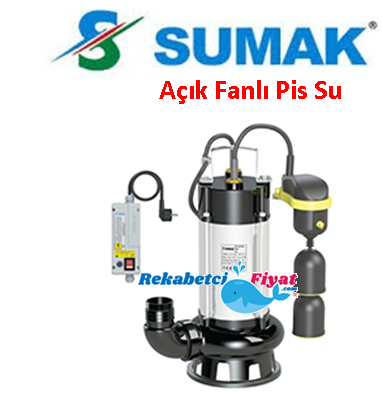 SUMAK SDF 14/2 A 1.5HP 220V Asansör Flatörlü Az Kirli Su Dalgıç Pompa
