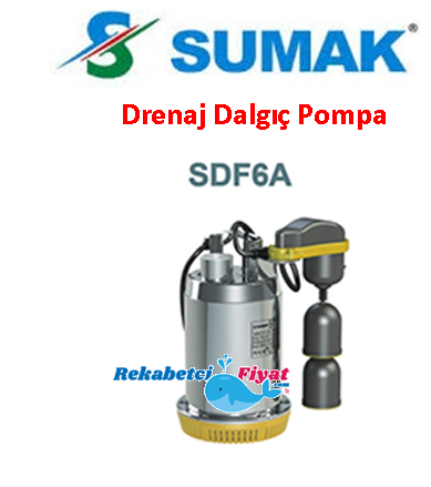 SUMAK SDF6 A 5HP 220V Asansör Flatörlü Drenaj Dalgıç Pompa