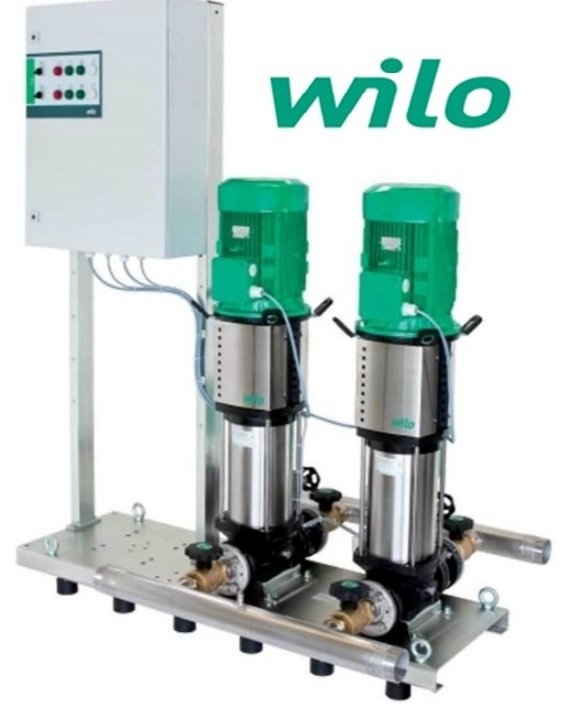 Wilo COE2-Helix FIRST V 1010-5/16/E/S/4kW 380V 5.5HP İki Pompalı Kademeli Paslanmaz Paket Hidrofor