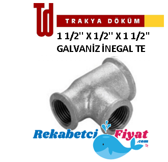 TRAKYA DÖKÜM 1 1/2'' X 1/2'' X 1 1/2'' Galvaniz İnegal Te