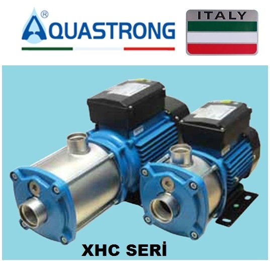 Aquastrong XHC 4-6/T      1.3kW 380V   Yatay Tip Kademeli Paslanmaz Çelik Gövdeli Pompa