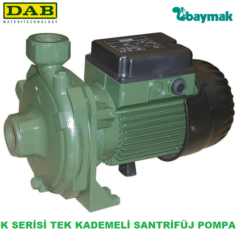 Dab K 40/800 T   9.2 kw  380V  Tek Kademeli Döküm Gövdeli Yatay Santrifüj Pompa