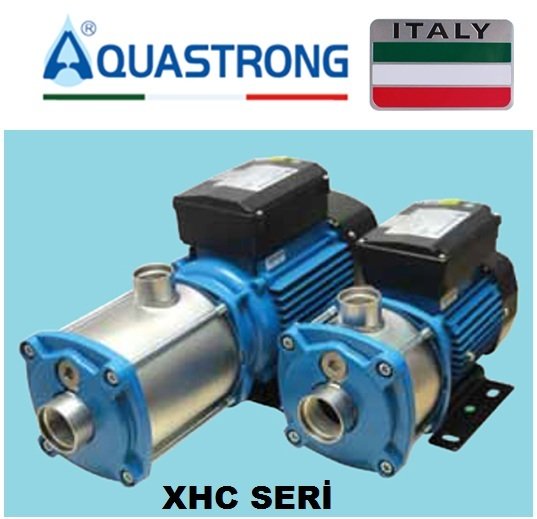 Aquastrong XHC 4-7/T      1.5kW 380V   Yatay Tip Kademeli Paslanmaz Çelik Gövdeli Pompa