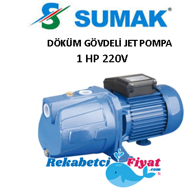 SUMAK SMJ100 1Hp 220V Döküm Gövdeli Jet Pompa