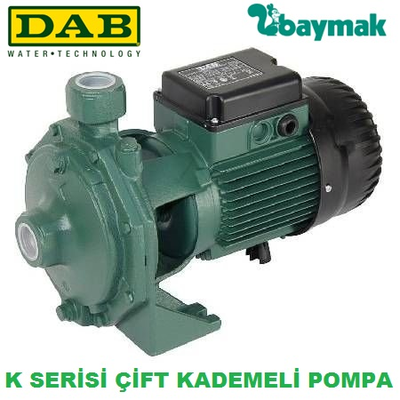 Dab K 55/50 M   1.85 kW  220V  Çift Kademeli Döküm Gövdeli Yatay Santrifüj Pompa