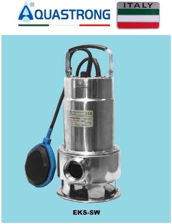 Aquastrong EKS-1000SW 1kW 220V Paslanmaz Çelik Gövdeli Drenaj Dalgıç Pompa