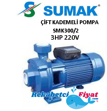 SUMAK SMK300/2 3Hp 220V Çift Kademeli Santrifüj Pompa