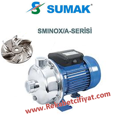 SUMAK, SMINOX/A-100T 1HP 380V 1 1/4\'\' Çıkışlı Paslanmaz Santrifüj Pompa