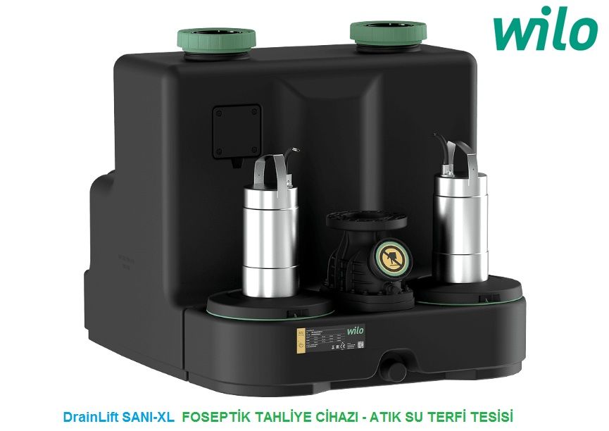WİLO Drainlift SANI-XL.19T/4 2X3.9kW 380V ÇİFT ENTEGRE POMPALI FOSEPTİK ATIK SU TAHLİYE CİHAZI (ATIK SU TERFİ TESİSİ)