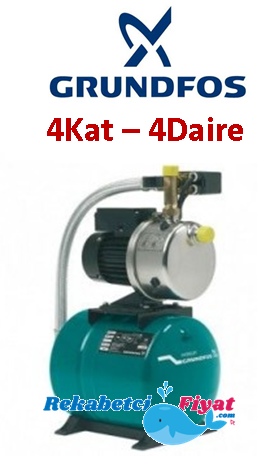 GRUNDFOS JP 5 Hydrojet 24LT 1HP 220V Kendinden Tanklı Paslanmaz Paket Hidrofor