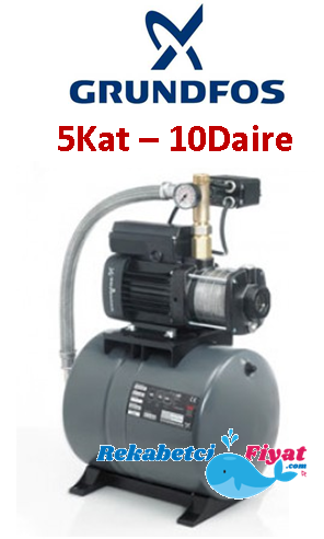 GRUNDFOS CM3-46 PT 60LT 0.75HP 220V Kendinden Tanklı Kademeli Paket Hidrofor