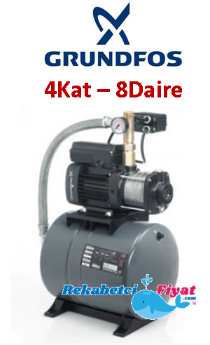 GRUNDFOS CM3-37 PT 24LT 0.75HP 220V Kendinden Tanklı Kademeli Paket Hidrofor