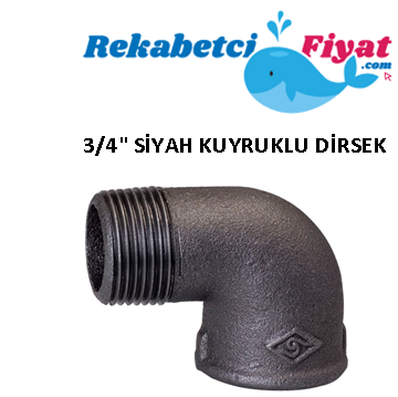 3/4'' Siyah Kuyruklu Dirsek